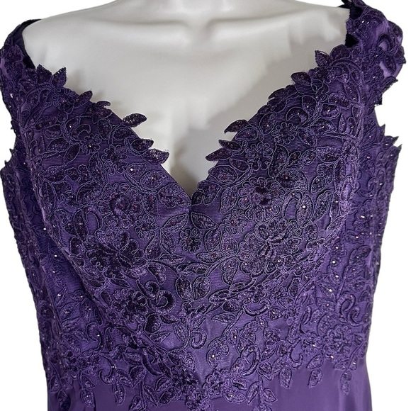 Dancing Queen Purple Off-Shoulder Prom Dress - Picture 4 of 10